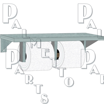 Double Toilet Tissue Holder with Shelf