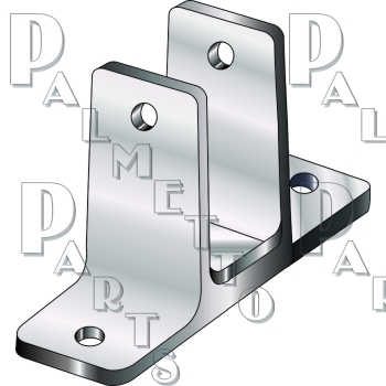 2-Ear Urinal Wall Bracket 1/2&quot; x 2-7/8&quot;W