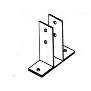 2-Ear Bracket 1&quot; wall Stamped SS
