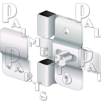 SS 1-7/8" Slide Latch w/ Striike & Keep