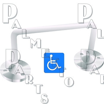 ADA Door Pull 3&quot; High -CP Brass