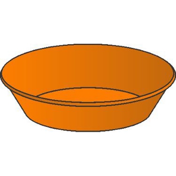Gdn Eyewsh Orange ABS Plastic Bowl