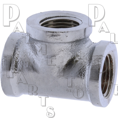 3/8" IP Chrome Plated Brass Tee