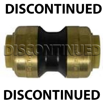 DISCONTINUED Coupling -1/2&quot;&quot; x1/2&quot;&quot; Poly PushFit