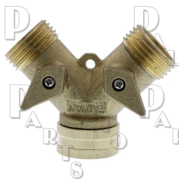 3/4 X 3/4 Brass Hose Wye w/ Stops