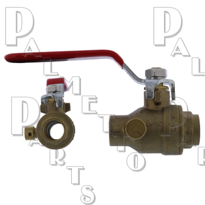 1/2"CxC Ball Valve w/ Waste