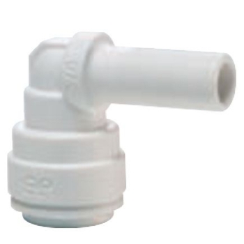 Polypropylene Plug In Union Elbow 1/4&quot;OD Push x 1/4&quot;OD Stem