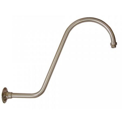 S Shaped Shower Arm 12" - Brushed Nickel Finish