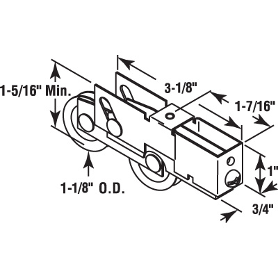 1-1/8 Tandem Roller