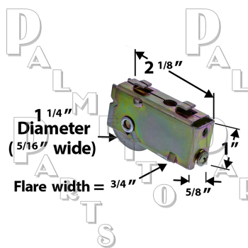 Roller 1-1/4" Wheel -2-1/8" L Smith Carry