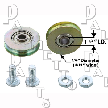 Roller Wheel 1-1/4&quot; w/ Steel Bearings -Pair