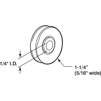 Roller Wheel 1-1/4&quot; x 5/16&quot; w/ SS Bearings