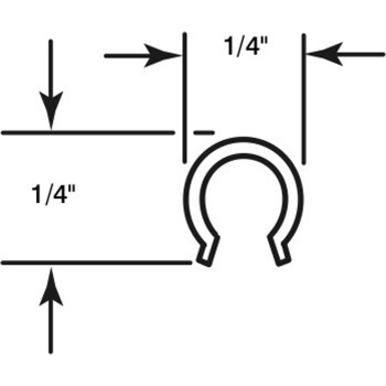 Door Track -Snap On SS 6&rsquo;