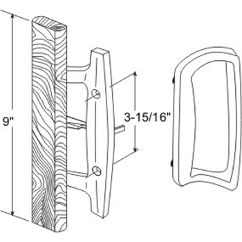 Internal Lock Type - White, 3-15/16&quot; Centers