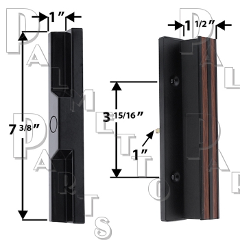 Internal Lock Type - Black, 3-15/16&quot; Centers