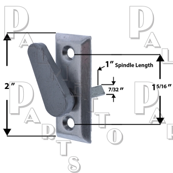 Latch &amp; Escutcheon w/ 1&quot; Long Spindle