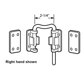 2-1/8&quot; RH Bent Horsh Sec Ltch