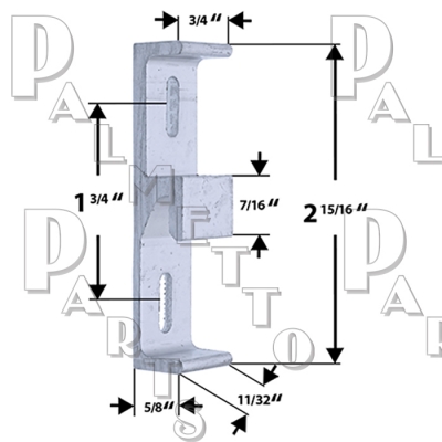 Patio Door Strike -Aluminum Face Mount