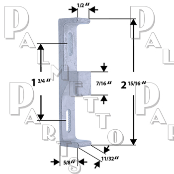 Die Cast Aluminum Finish w/ 1-3/4&quot; Centers