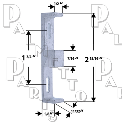 Die Cast Aluminum Finish w/ 1-3/4" Centers