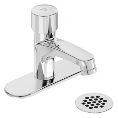 Symmons Metering Faucet w/Deck Plate and Grid Drain