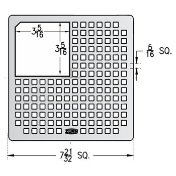 Zurn Nickel Bronze Floor Sink 3/4 Grate<BR>7-1/4&quot; Square