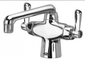 ZU Double laboratory Faucet 6&quot; Spout and Lever Handles