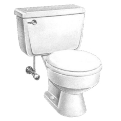 American Standard* 2 Piece Toilets w 2&quot; 3.5gpf Actuator Flush Valves