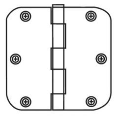 Steel Button Tip Hinge -6 Screw Hole Pattern