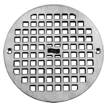 JR Smith Floor Drain Grate<BR>4-1/2&quot; OD<BR>Nickel Plated Brass