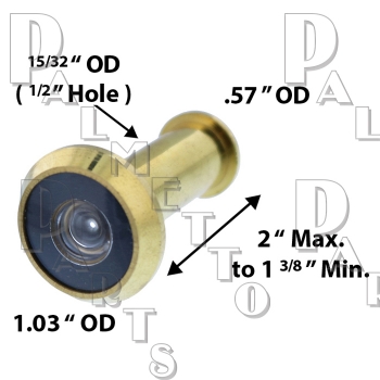 Door Viewer 180* -Polished Brass Finish