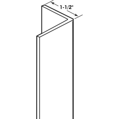 Corner Shield<BR>90 deg bend<BR>1-1/2" x 1-1/2" Beige