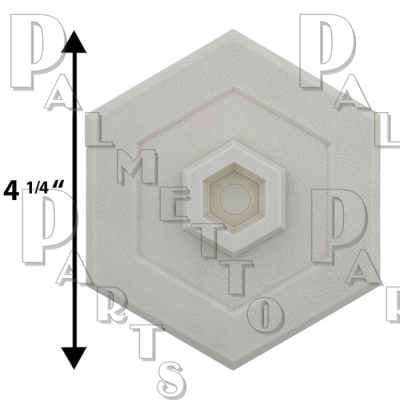 4-1/4" Wall Protector - Hexagon -Ivory
