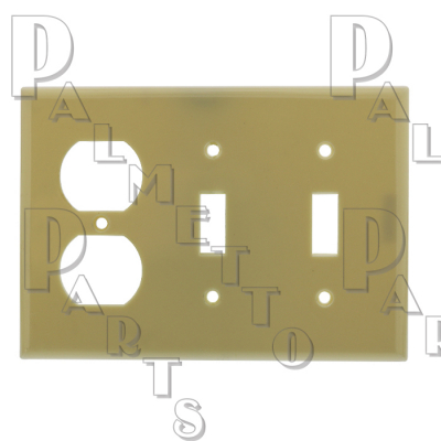 Dbl Switch Receptacle Wall Plate Ivory