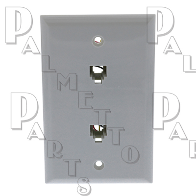 Modular Phone Wall Plate -Dbl Outlet -IV