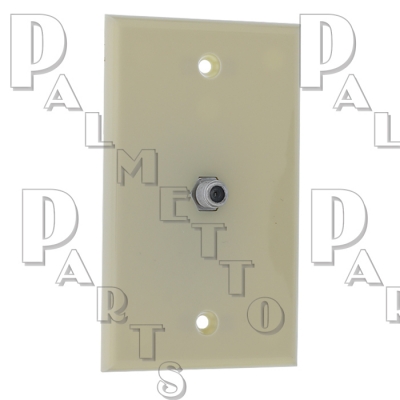 Coax Wall Plate With Connection -Ivory
