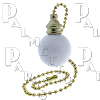 Bead Chain with White Ball Fan Pull