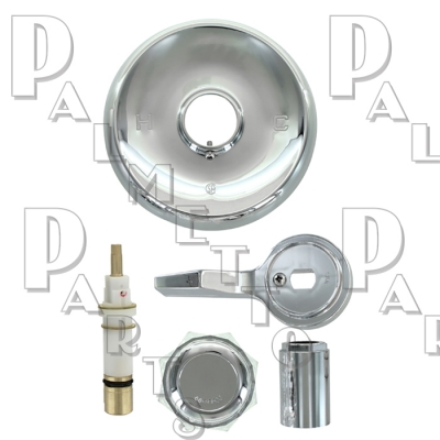 Mixet* Tub & Shower Kit w Clear Knob Handle w/ 5.5in Flange