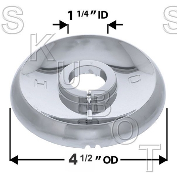 Mixet* Replacement Escutcheon Chrome Plated -4-1/2&quot; OD