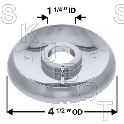 Mixet* Replacement Escutcheon Chrome Plated -4-1/2" OD
