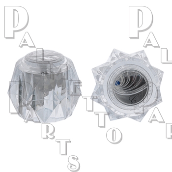 Delta* Generic Large Clear Acrylic Handles - Pair Hot and Cold