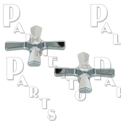 Union Brass* Replacement Cross Handles - Pair Hot & Cold