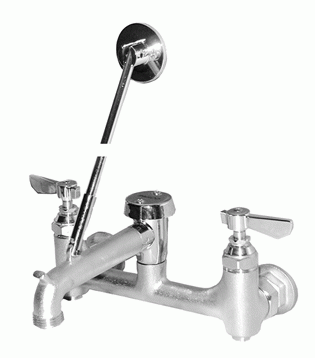 Zurn 8" Svc Sink Faucet W/ Vac Brkr & Brace