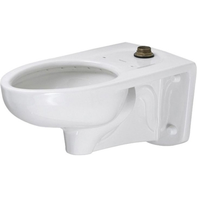 AS Afwall Wl Hng Toilet w/ Top Spud and Slotted Rim BP