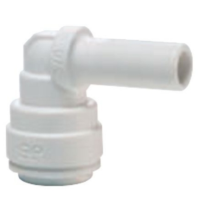 Polypropylene Plug In Union Elbow 1/4"OD Push x 1/4"OD Stem