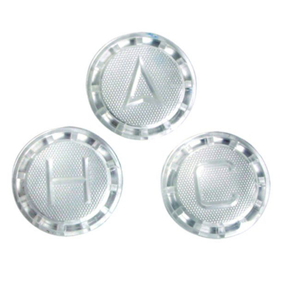 Pfister Verve Clear Acrylic Index Buttons -Hot, Cold, & Diverter